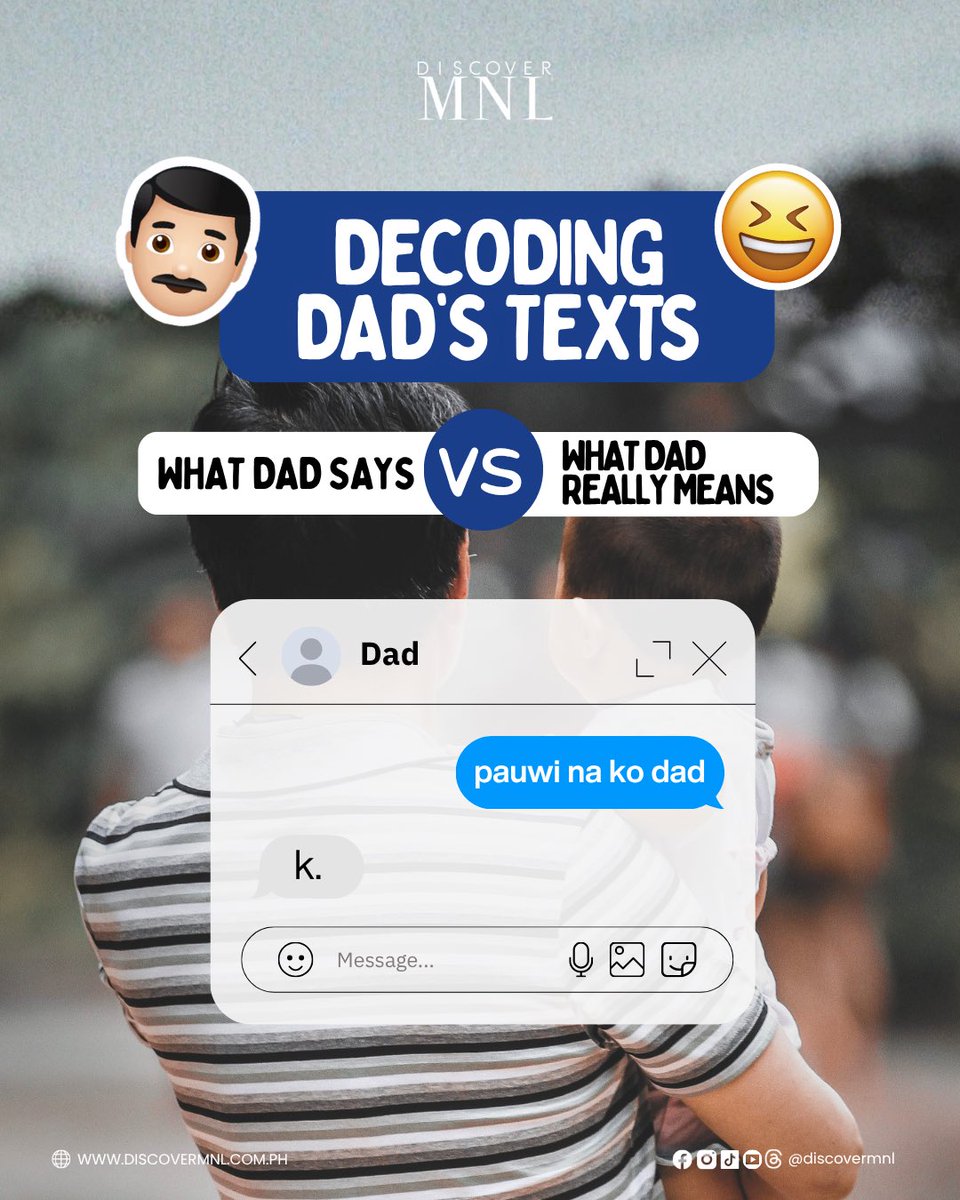 DiscoverMnl's tweet photo. The sweetest K you’ll ever receive 🥰

This Father’s Day, maybe it’s our turn to say the things we don’t say often enough. Send your dad a message, give him a call, or spend a little extra time with him today. 💙 https://t.co/8kbqoRxl4O