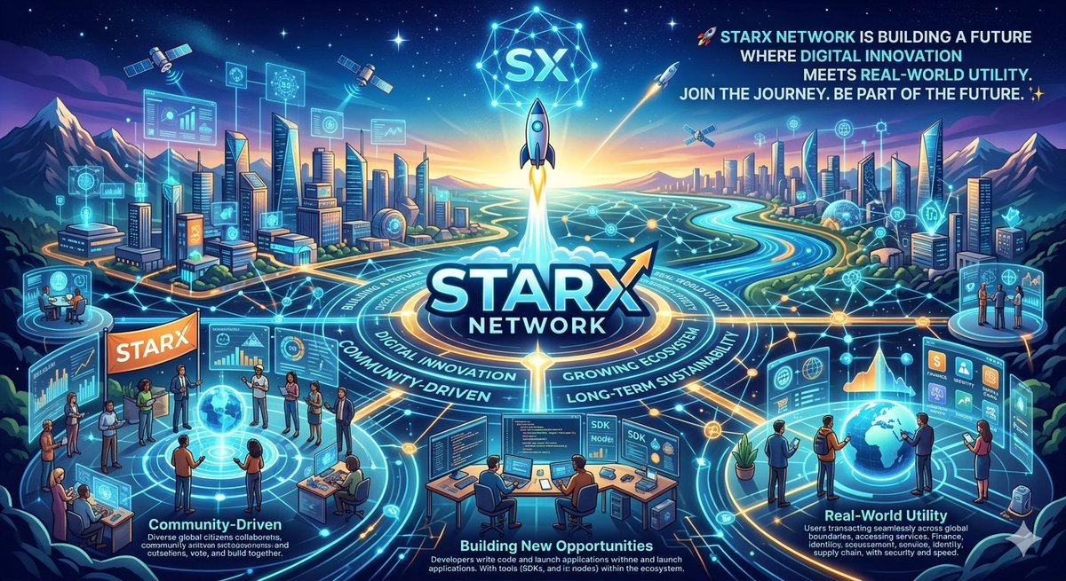 ramesh87223's tweet photo. 1/ StarX Network is building a future where digital innovation meets real-world utility.
With a growing ecosystem, community-driven development, and a vision focused on long-term sustainability, .
#StaerXnetwork #StartX #StrX https://t.co/0yHMtFPjEi