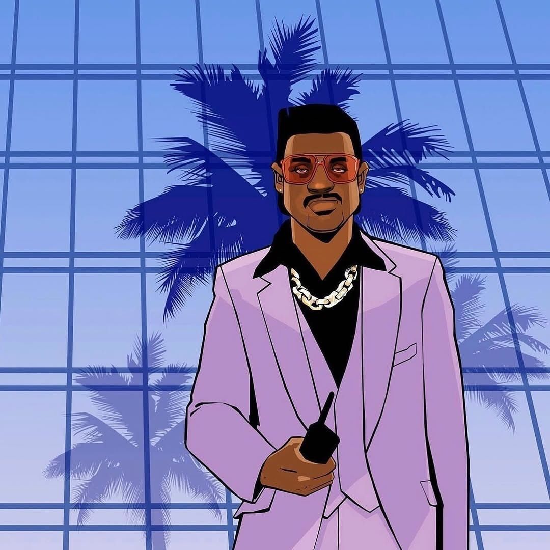 culturejpg's tweet photo. Artworks by Stephen Bliss for GTA Vice City https://t.co/V2o9qwWnL9