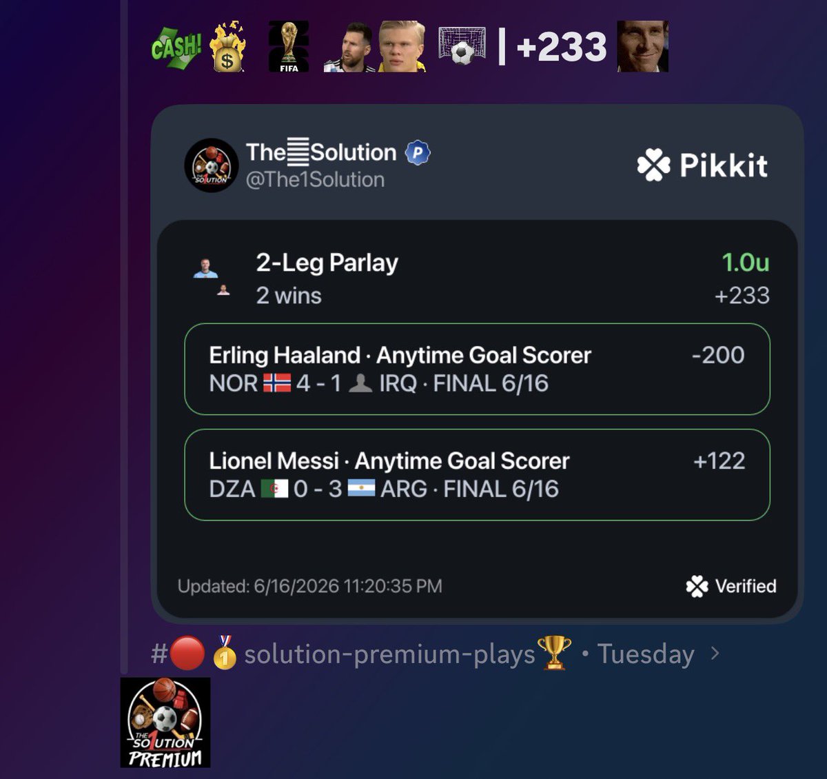 BetThe1Solution's tweet photo. ⚽️FIFA World Cup VIP Sweeeeep 🧹

Join VIP Today!

https://t.co/wd6hGy050k https://t.co/rQUNqCeIbj