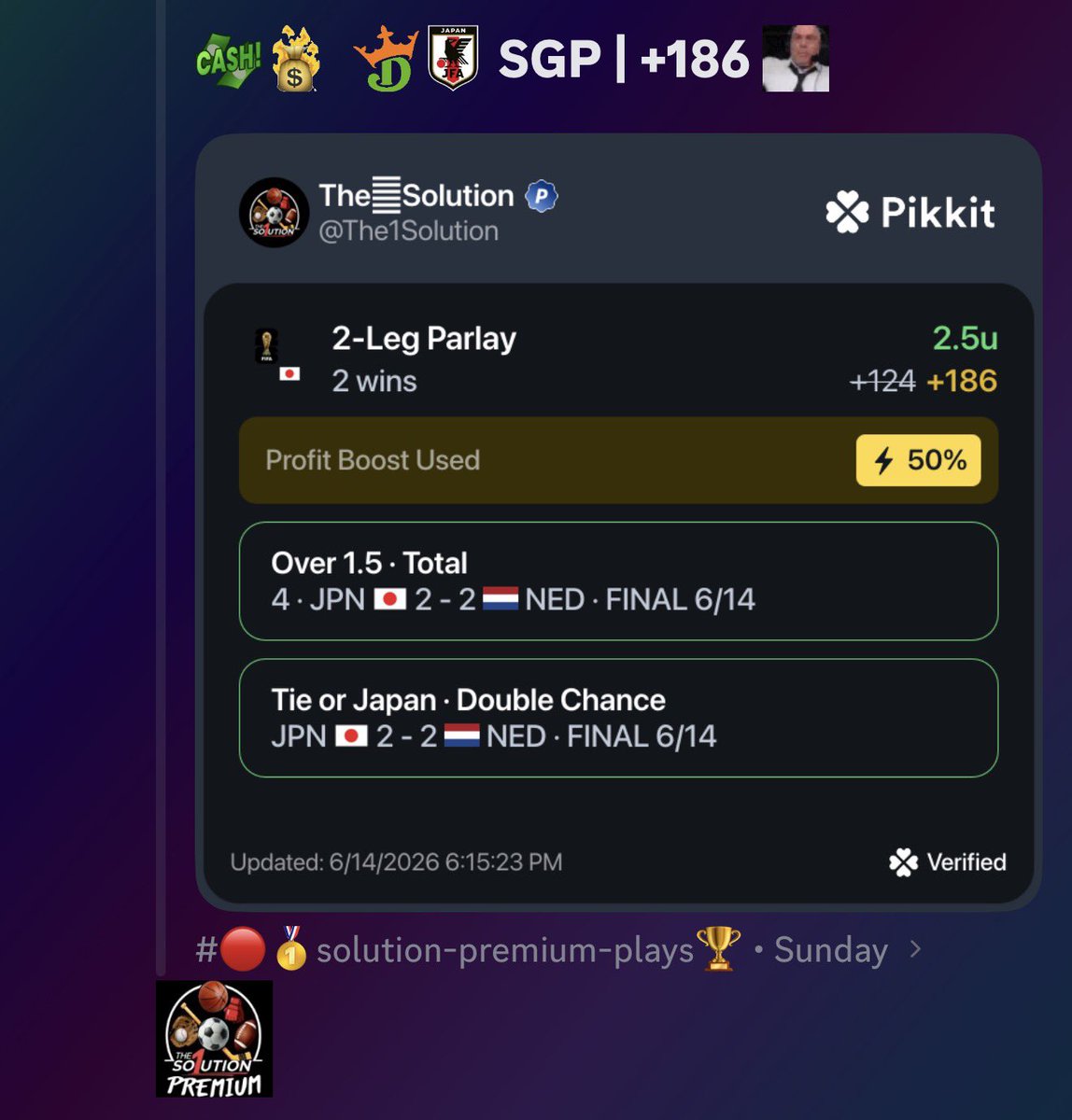 BetThe1Solution's tweet photo. ⚽️FIFA World Cup VIP Sweeeeep 🧹

Join VIP Today!

https://t.co/wd6hGy050k https://t.co/rQUNqCeIbj