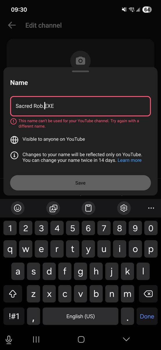 Sacred_Rob_EXE's tweet photo. @google @youtube how come I can't change my name to the same one as my topic channel to get my official artist channel? https://t.co/07WfXp5itC