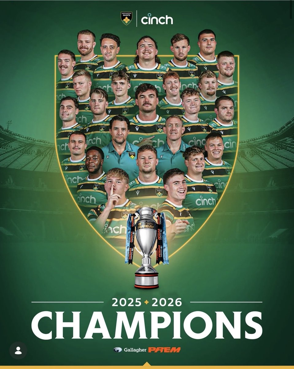 ReggieKastigu's tweet photo. Breaking 📰 

Zimbabwe Sables and Northampton Saints prop Cleopas Kundiona is a 2026 Gallagher Premiership winner in his first season in the East Midlands.

What a season Cleopas has had - joining the club and quickly becoming an important member of the squad. https://t.co/8v7NJfEdsv
