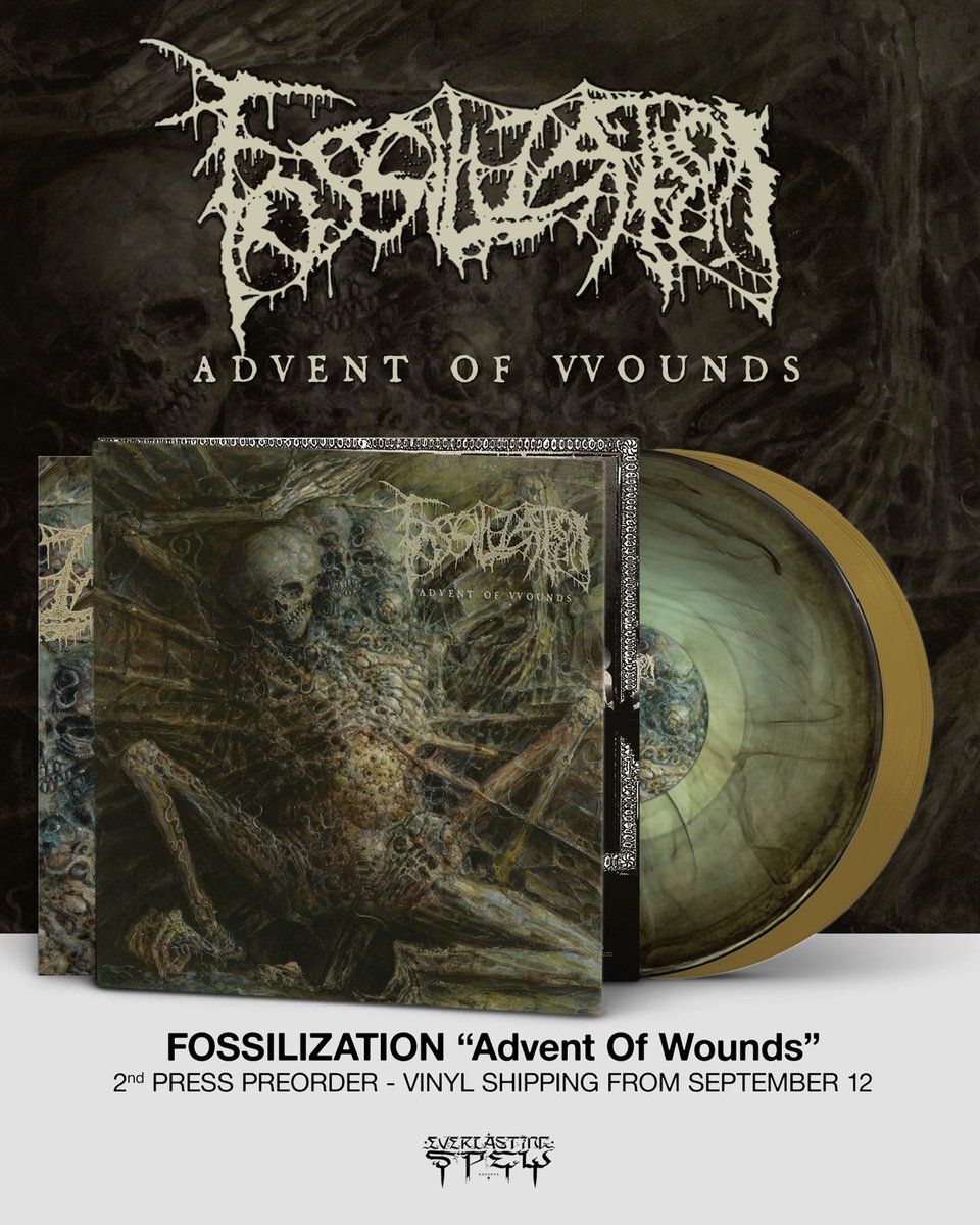 TitoVespasiani's tweet photo. New Fossilization vinyl press! Plenty already gone so act fast! Available via https://t.co/TYxEq7dD1U https://t.co/O0OAXidqA3