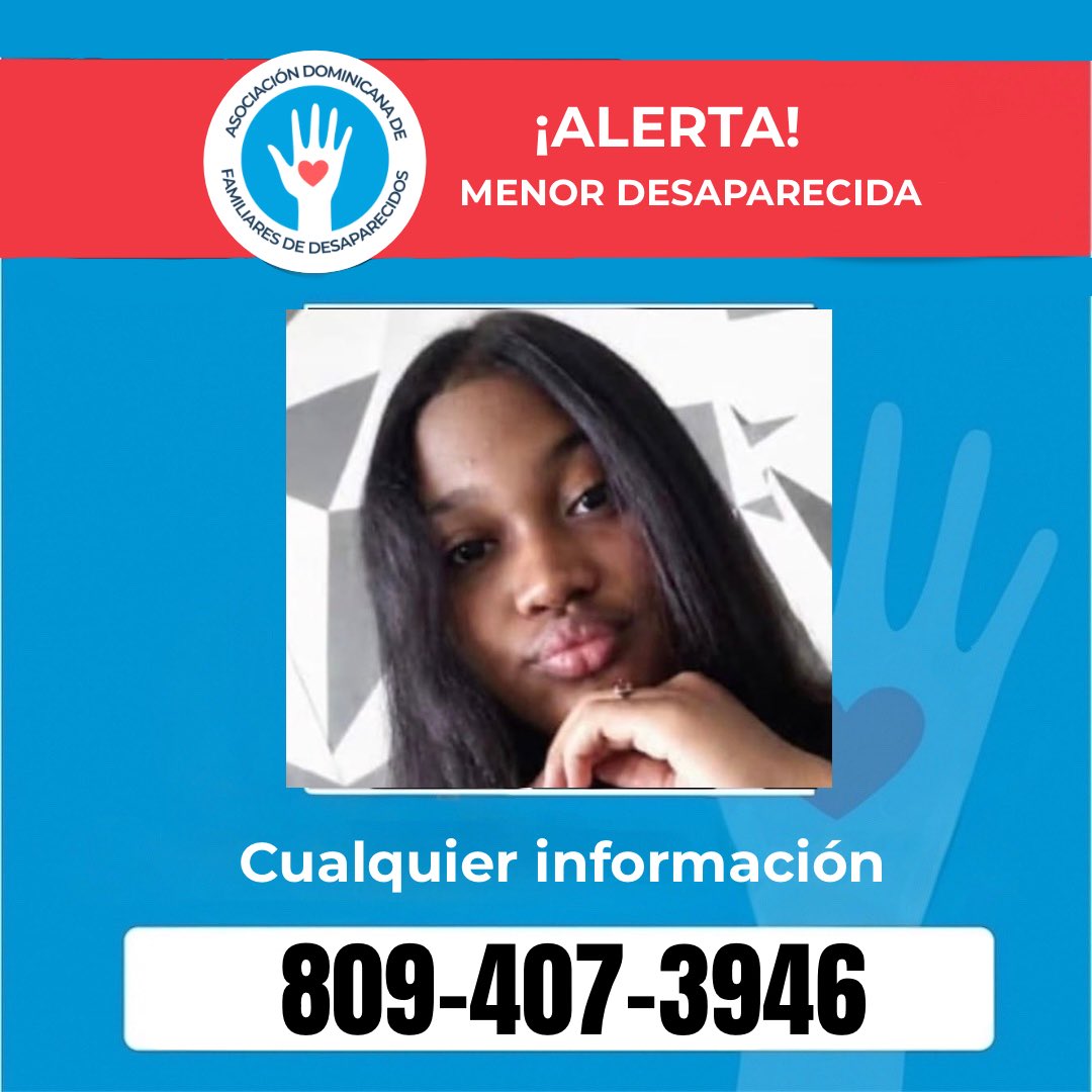 asodofade's tweet photo. 🚨 AYUDA A ENCONTRAR A ANGIE ELIZABETH (13 años). Fue vista por última vez el 19 de junio en La Venta, Santo Domingo Oeste. Su familia solicita la colaboración de toda la ciudadanía para dar con su paradero. Información: (809) 407-3946  Comparte. Cada minuto cuenta. #Difunde https://t.co/dBzyk3cm3R