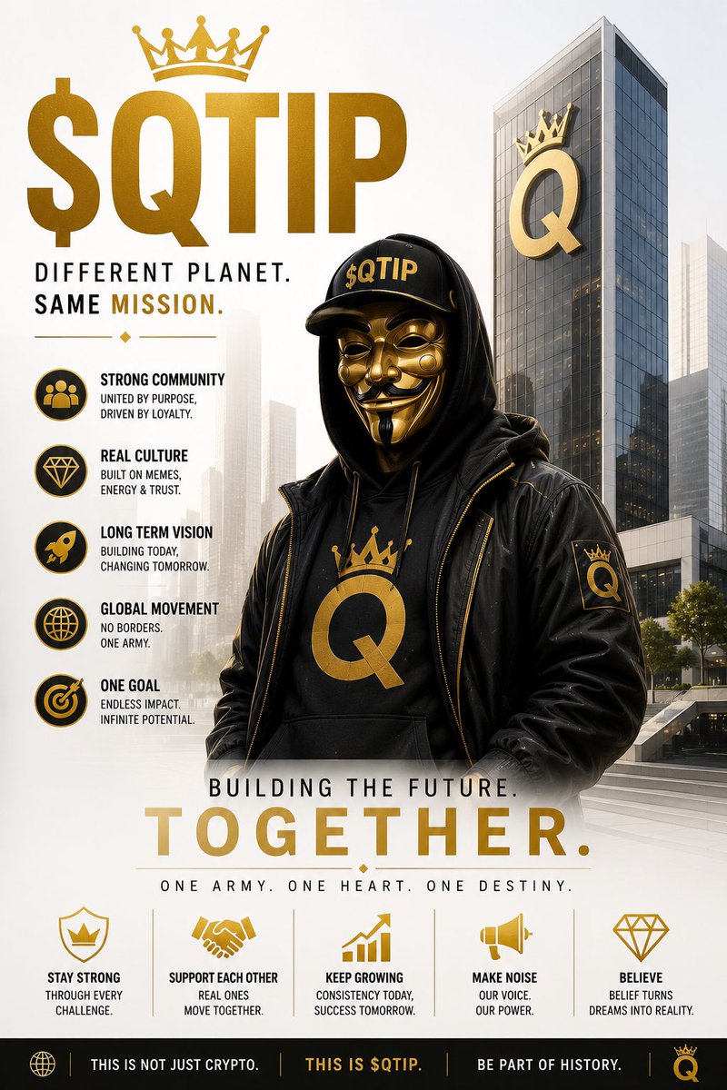 yourExkid's tweet photo. $QTIP isn’t just a token, it’s a tokenized brand on Solana powered by real community, creativity, live vibes, storytelling & long-term vision. Strong holders, conviction building, and charts that are just getting started. 📡 

CA: 9jV4dz33PfEYcuXpdWjczt3LKYXSaq5SXqJb5Ripump

@binance @coinbase @kucoincom @bybit_official @okx @bitget @Gate @JupiterExchange @GroveXchange wen list $QTIP? 👀