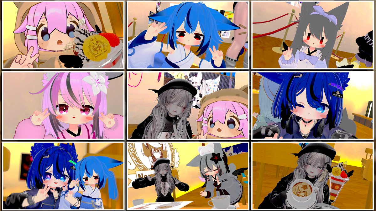 VRCHAT_FoxABC's tweet photo. 『ねめしすカフェ-Nemesis Cafe-』
ご招待いただいたのでフレンドさん連れて、
参加してきました!
可愛すぎてニヤニヤが止まりませんでした!
#こまいぬ通り #ネメシス3D #ねめカフェ
#VRCHAT #VRCHAT_EVENT https://t.co/cBqQDzRGCt