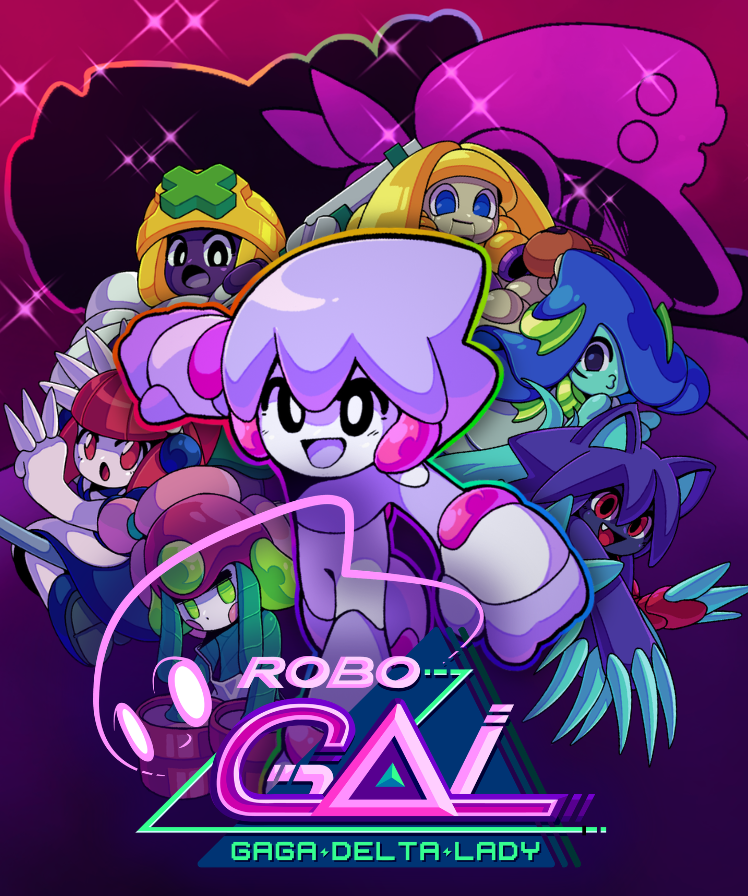 Twinkle_Soft's tweet photo. If you've already checked out our Steam page, you've probably noticed, but take a look at the final cover art of RoboGAL: Gaga Delta Lady, it now features all the characters that will be in the game!

So, what do you think of the new cover?
#indiegame #gamedev #robogal https://t.co/lcJRoldOza