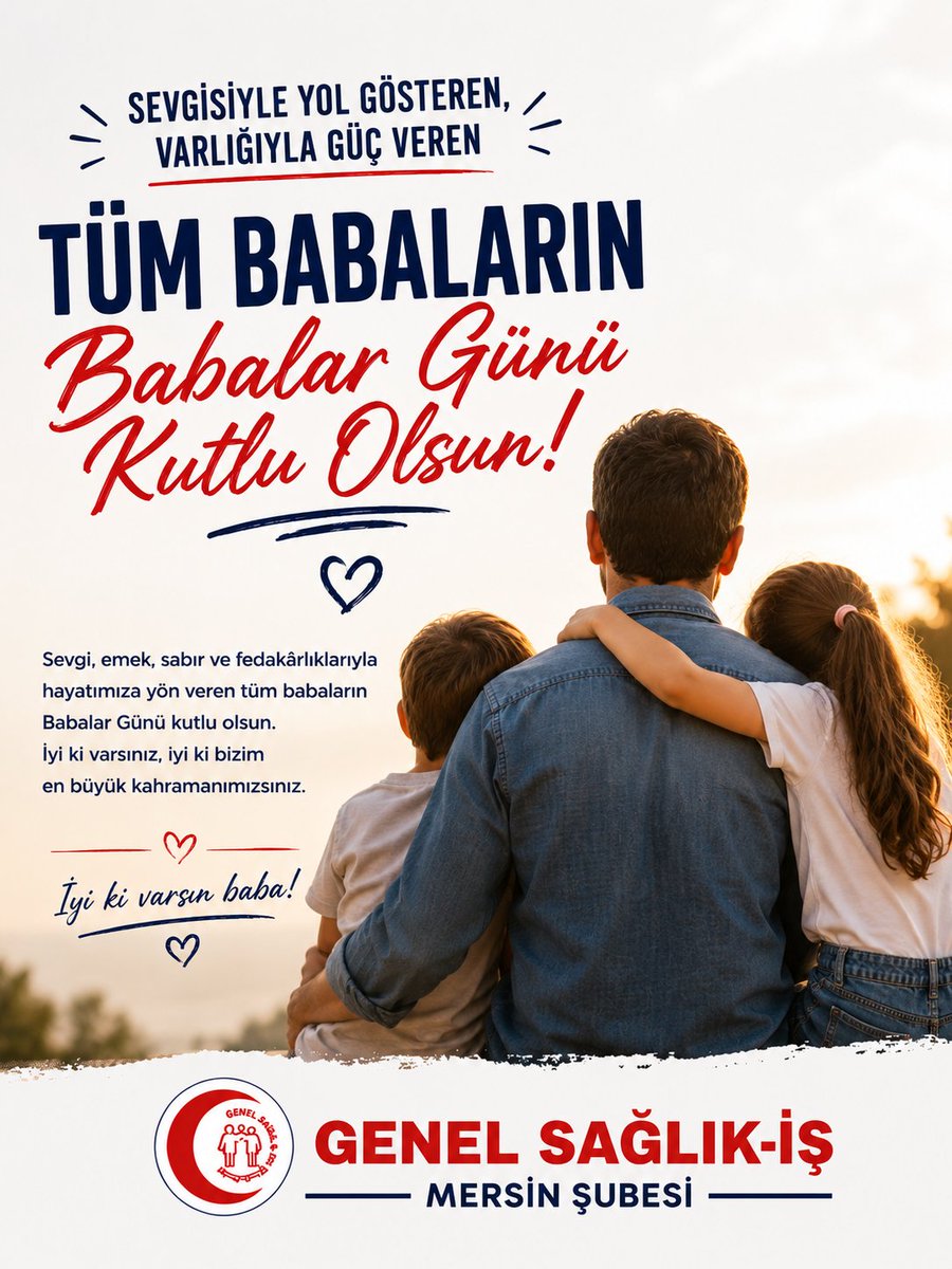 GenelSaglikIs33's tweet photo. Sevgi, emek sabır ve fedakarlıklarıyla hayatımıza yön veren tüm babaların Babalar Günü kutlu olsun.

#babalargünü https://t.co/yrgljWYXP6