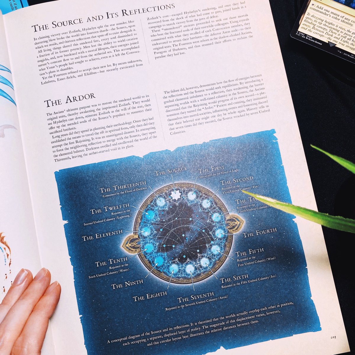 Sapfiraa92's tweet photo. An infinitely beautiful FFXIV artbook - Encyclopaedia Eorzea! 😭✨ Holding this stunning book full of lore and illustrations in my hands is pure aesthetic pleasure. A true treasure for every player 📖 https://t.co/9BZ5xVDZVP