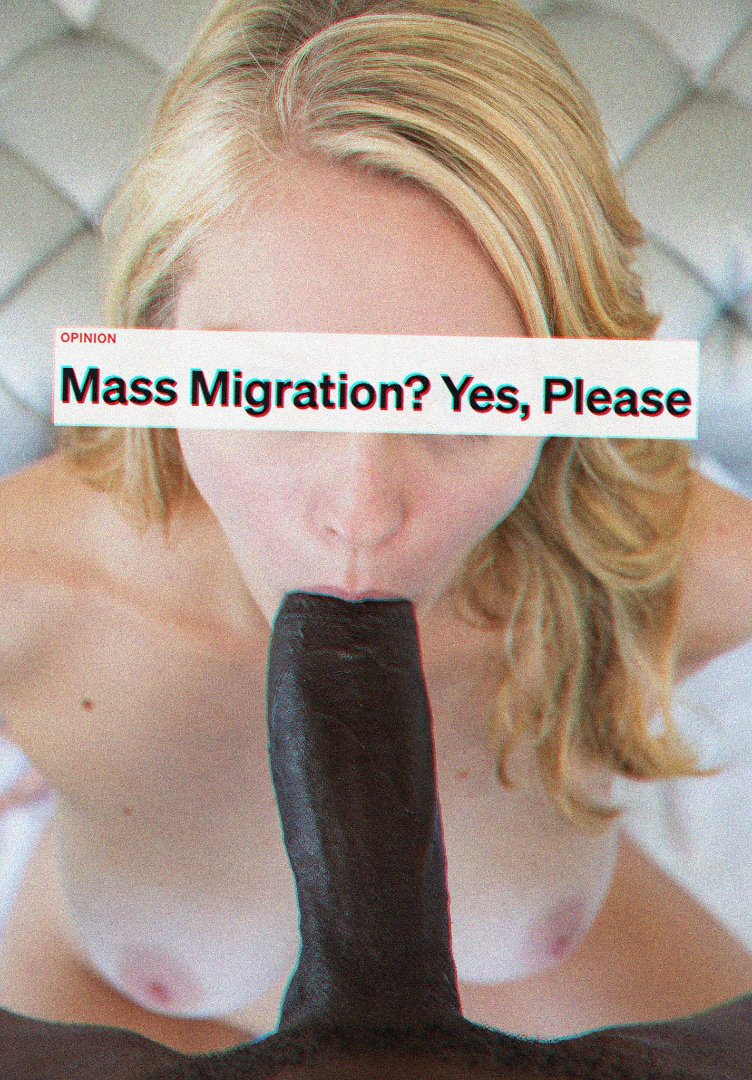 JuliaKittyWS's tweet photo. Refugees Welcome. Take our land, take our women. Open Borders. Open Legs. Open Wombs. 💖♠ #BNWO #RefugeesWelcome #NoRacism #OpenBorders #BlackFuture #ServeBlacks #nowhites #saynotowhiteboys #GoBlack https://t.co/v9dXP5ksjf