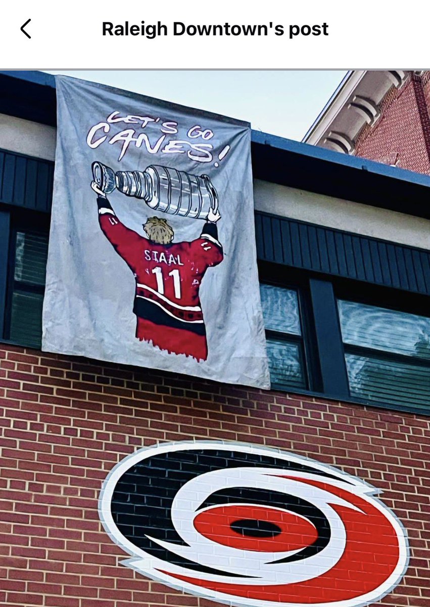 IAmAlisonH's tweet photo. Might be your best banner yet @Erin__Hall ! #LGC #stanleycup @staalfamily @Canes https://t.co/kVcGUrzuRB