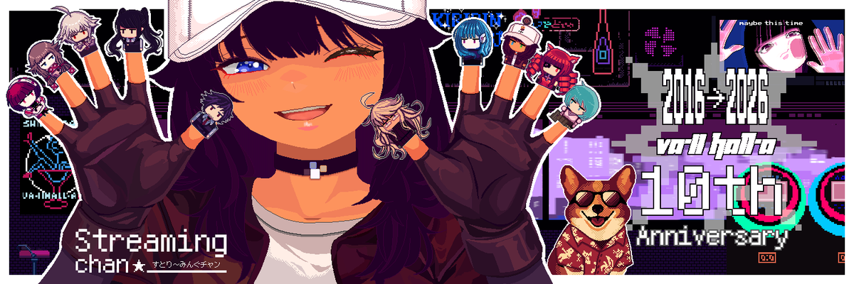 MASTER_FUBU's tweet photo. 『VA-11 Hall-A』10周年おめでとう!
10年経った今でも大好きな作品。
これからもグリッチシティの夜に乾杯。

#VA11HALLA https://t.co/oiAK35bft0