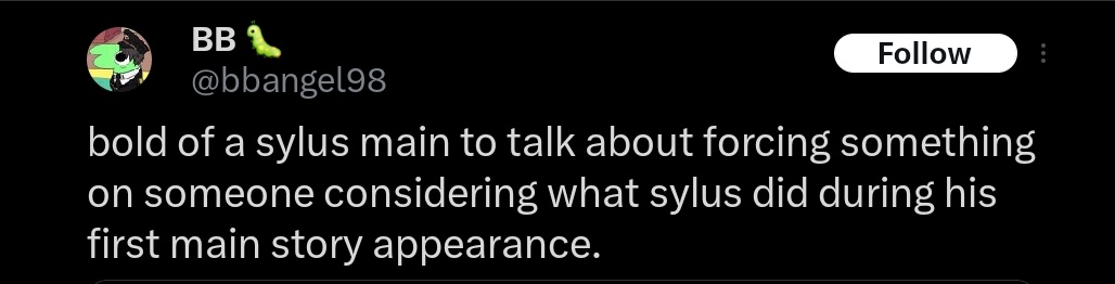 potatosylus's tweet photo. Bold of a 🍎 main "baby sister" to talk abt what Sylus did considering all the excuses yall made for #thatguy in the mainstory
"oh that was just "cold medicine" 🥺nothing else"
"he locked her up without consent for her own good 🥺nothing else"
"he only choked her🥺nothing else" https://t.co/ZJv9iwwLaw