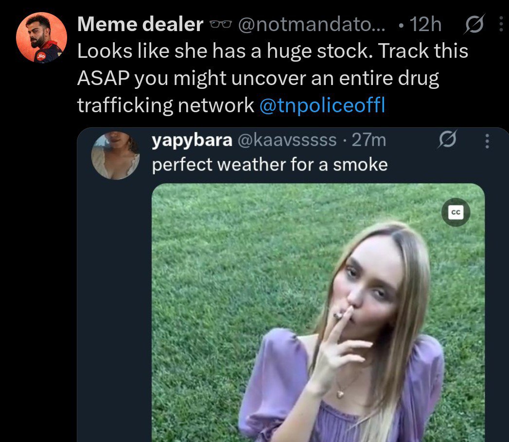 kaavsssss's tweet photo. @/notmandatory__ has been constantly harassing,abusing and spewing crass crap including absolute lies from yesterday all because i posted a video where i am clearly holding a ciggerate? i clearly explained in a tweet that i am not flexing or endorsing smoking even tho- https://t.co/pZZ8DJ7bWQ