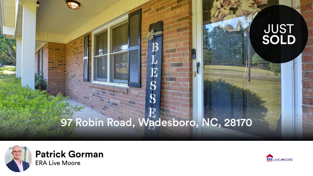 gormanp's tweet photo. 🛌 3 🛀 2 🚘 2
📍 97 Robin Road, Wadesboro, NC, 28170

My latest sale on RateMyAgent.
NC 281527
https://t.co/zLm5rBkkse

...
#ratemyagent #realestate https://t.co/NIl7dRjBns