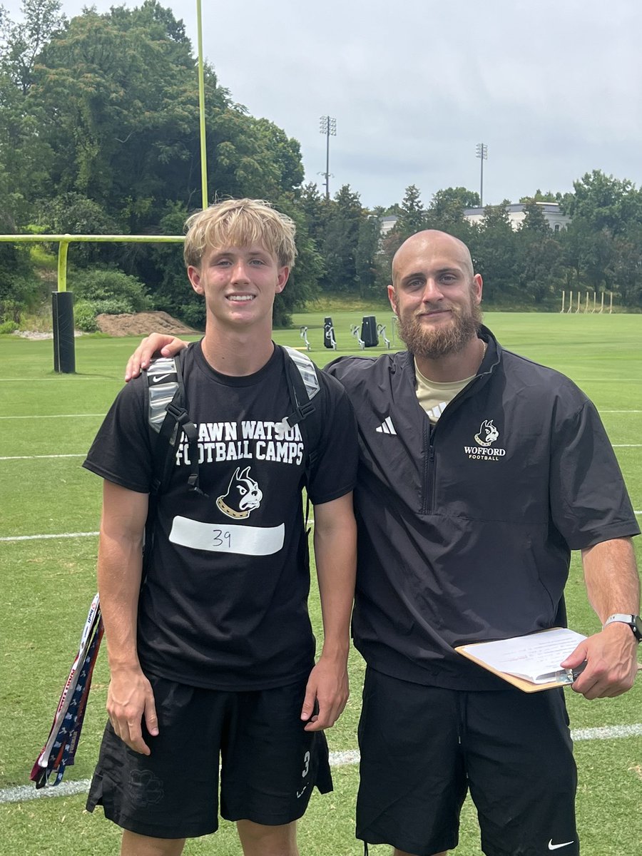 Jacob_Stites7's tweet photo. Had a great specialist camp today at Wofford. Learned a lot from the coaches and players. Enjoyed competing against everyone. 
@Coach_Ice73 @R_Allen86 @CoachPotter_ @CoachDB__ @Adam_Dulka @CoachMobbs @CoachAustin51 @JaxCoRecruitsFB @scoreatlanta @RustyMansell_ @GAEliteClassic https://t.co/v7nhetUkzN