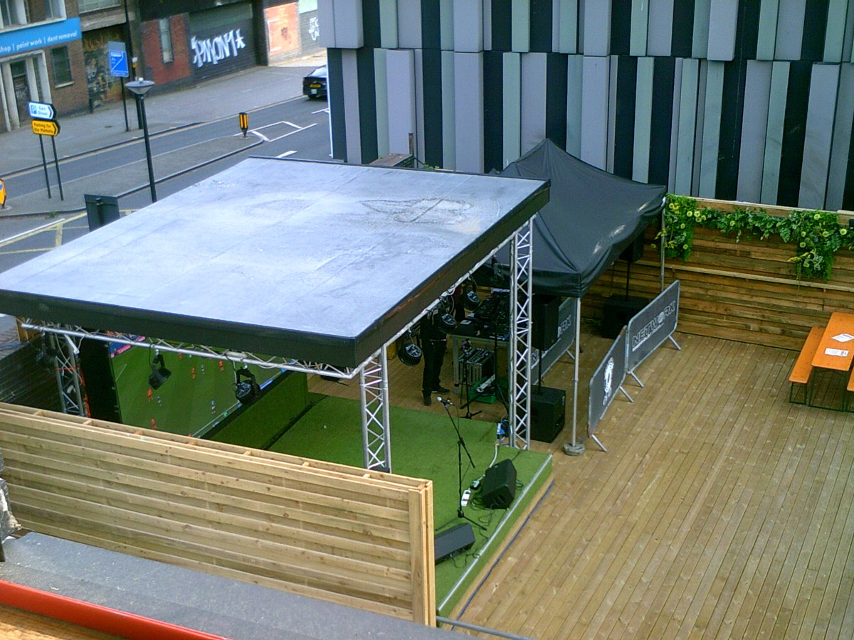DonSimonEsq's tweet photo. Wow wow wow, folk's we pulled it off the 'Earls Yard' venue space is finally up &amp; running, &amp; open business, just in time for the world cup football '26. Who'd av thought we could av gone from what was well, a builders yard @ 5am to mint venue, a few bits to finish but awesome. 🫶 https://t.co/Ou0QEUvz3s