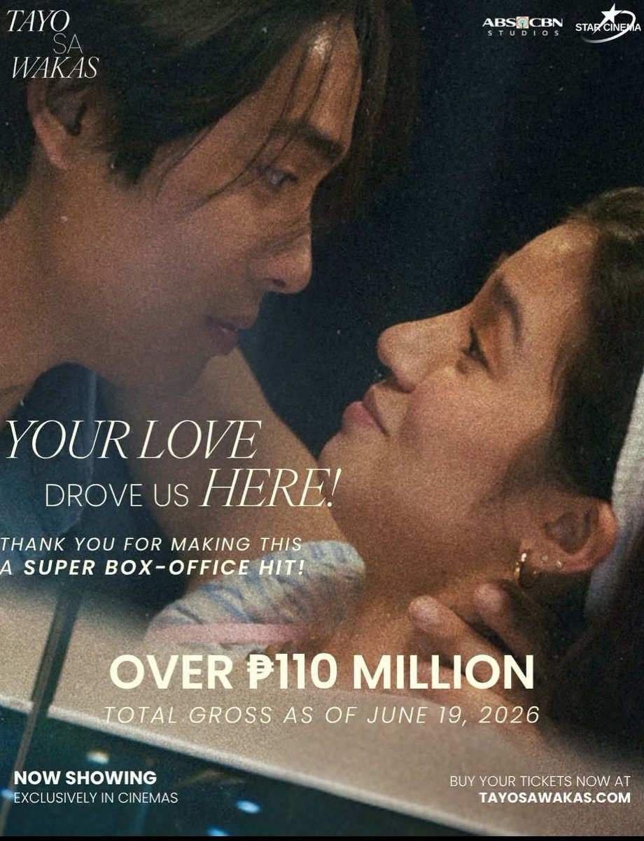 Quirsten4's tweet photo. Honestly, DonBelle never enjoyed ABS-CBN’s peak glory no massive reach or big budgets. They built their success amid the network’s darkest days the pandemic and shutdown, facing countless hurdles. That’s why their film hitting ₱110M gross while still showing is something we’re  so proud and grateful for. With so many streaming platforms drawing audiences away, this isn’t easy to achieve. It proves their talent, dedication, the fans’ unwavering love, and their success with casual audiences earned through pure hard work and love, no shortcuts.