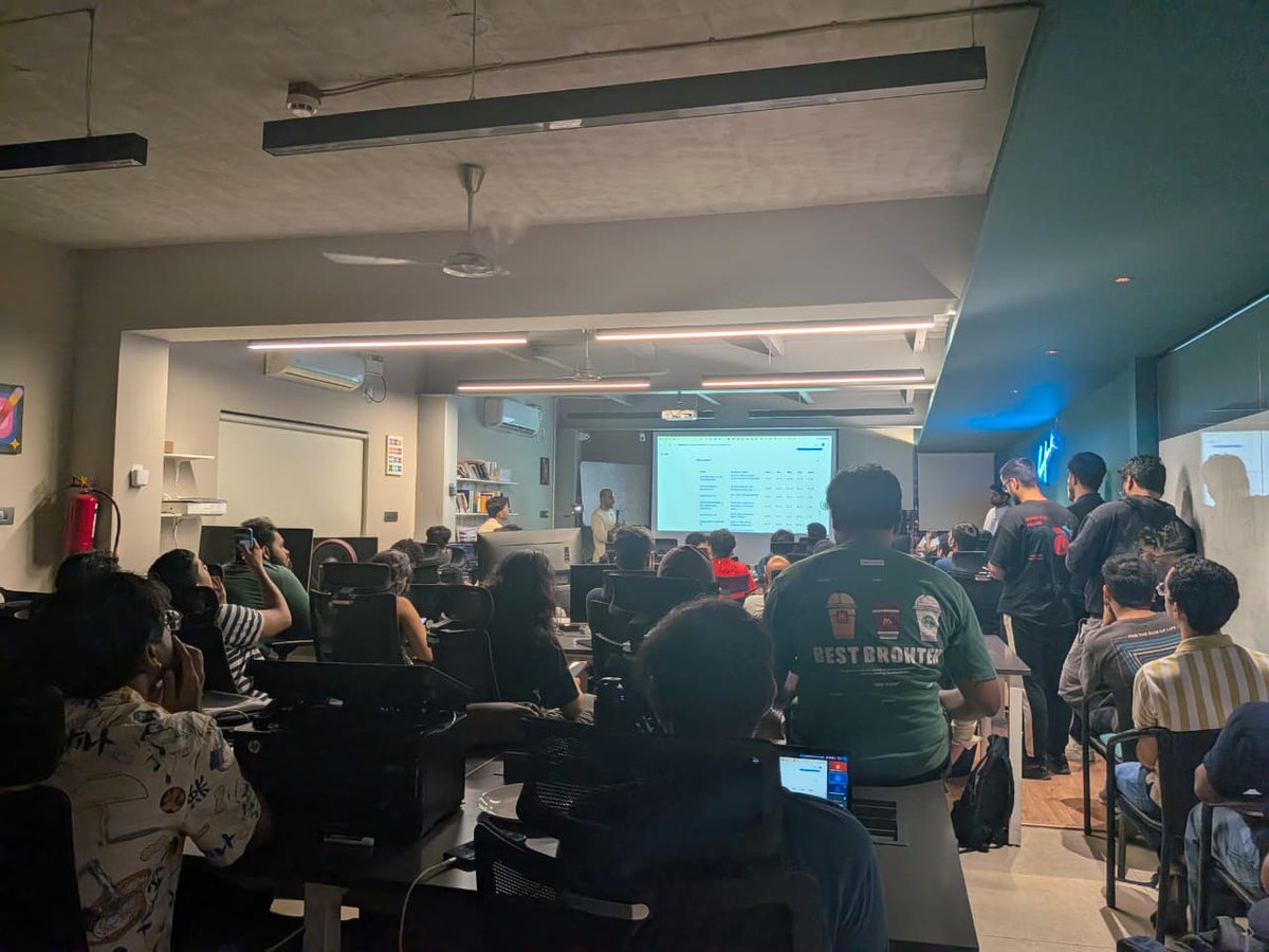 FrontiersMind's tweet photo. Had an amazing session in collaboration with @lossfunk  last week where our co-founder @akanyaani shared insights on how we pre-train efficient models like Nandi from scratch !

A big thanks to everyone who showed up for the event https://t.co/ZaWmMmsHnf