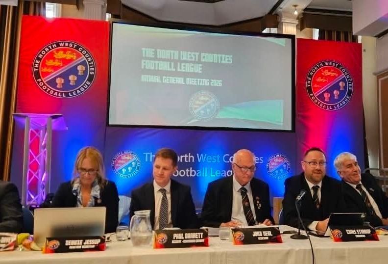 FCIsleOfMan's tweet photo. FC Isle of Man's CEO, Russ Kent and Chair, David Pope, were delighted to attend the NWCFL AGM 2026 at the Imperial Hotel in Blackpool. https://t.co/NADjb6RJWm