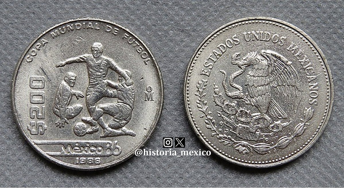 historia_mexico's tweet photo. 200 pesos. Copa Mundial de Fútbol México 1986. https://t.co/71mv6NIGhp