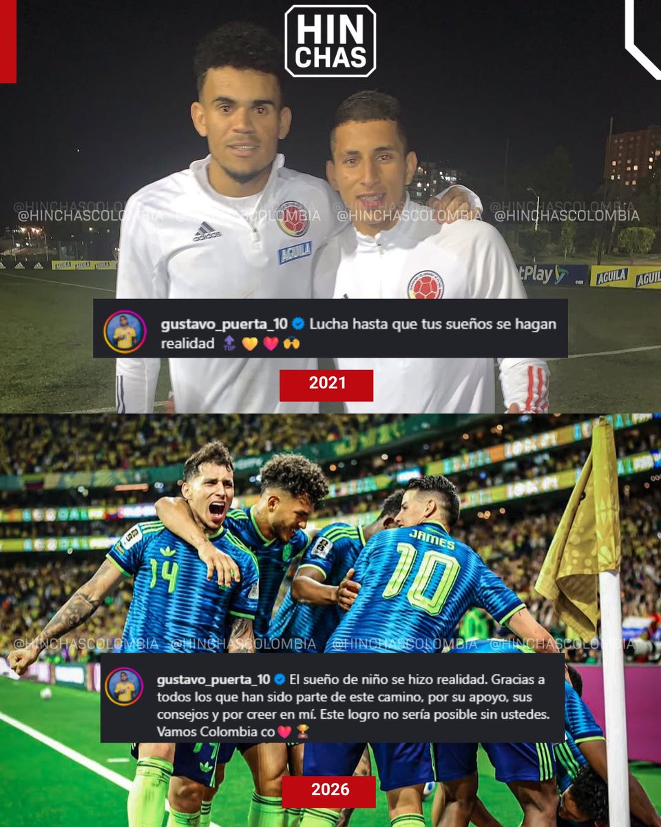ColHinchas's tweet photo. Luchen por sus sueños, crean que vale la pena 👏. https://t.co/HhzkoMtkTd