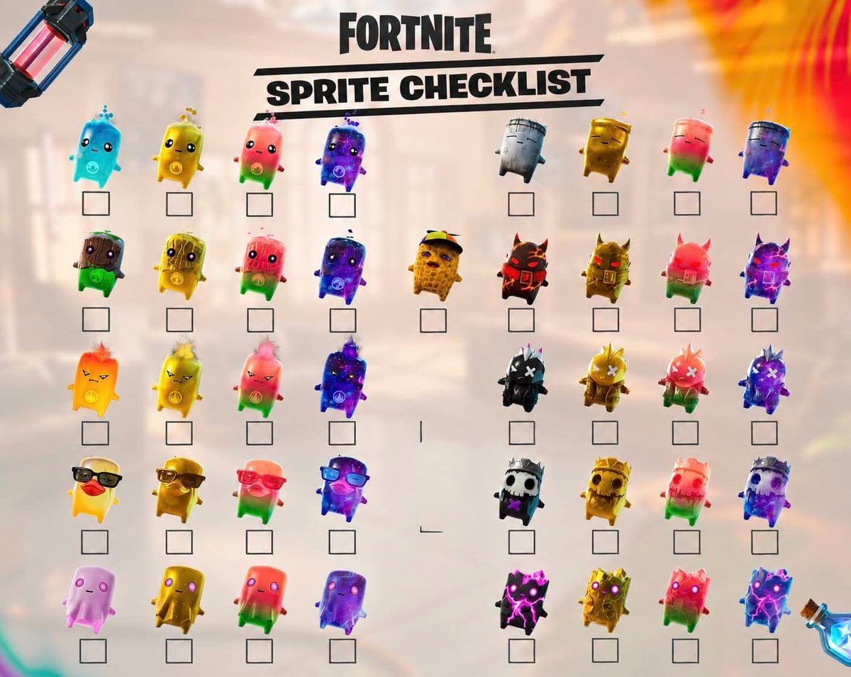 Kyle_2728's tweet photo. Here's the sprite list without markings for those who need it #fortnite #sprite #fortnitesprites https://t.co/WIIoQSVmlS