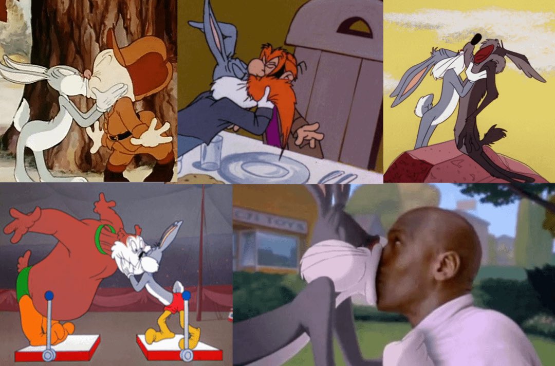 JoutaSin's tweet photo. @sapphyreblayze Of every fucking character you can select from you choose Bugs Queer Bunny? https://t.co/tFUw2wNIbi