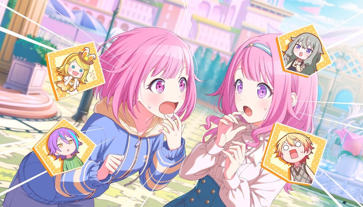hannivbs's tweet photo. pjsk fans in the qrts acting like pjsk didn’t blatantly steal a bandori plot im crying https://t.co/3PmyTm2Koh