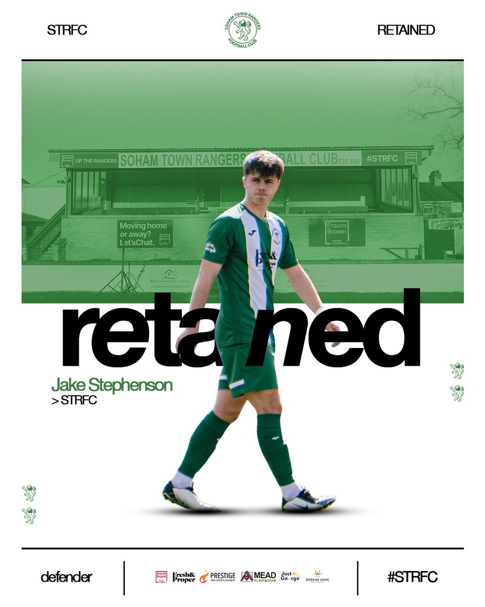 SohamTownRanger's tweet photo. 💚 STEPHENSON STAYS! 

We are delighted to announce that Jake Stephenson has committed to the 2026/27 season! 🙌

#STRFC https://t.co/9OTIU25H5l