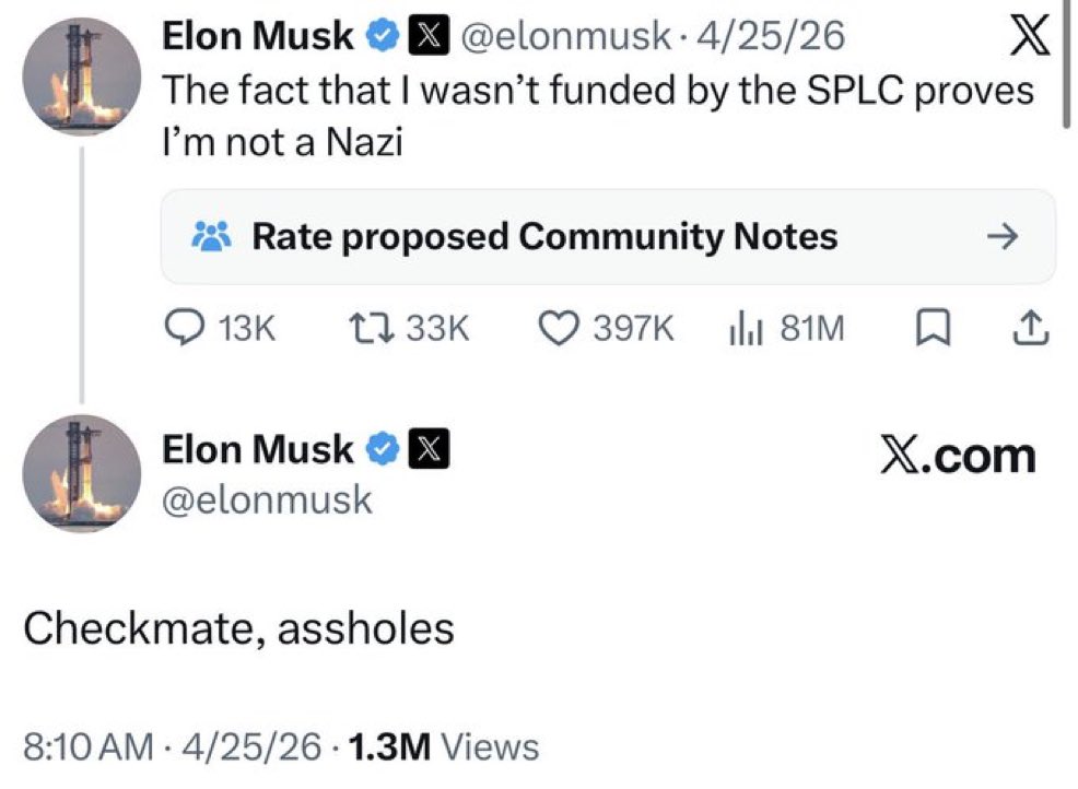 Elon Musk tweet media