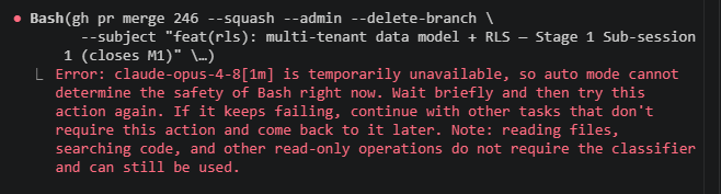 FCisco95's tweet photo. Anyone else getting this Claude Opus 4.8 error? 

Well its weekend, i better touch some grass anyways 🙄 https://t.co/Fba31XdlWT