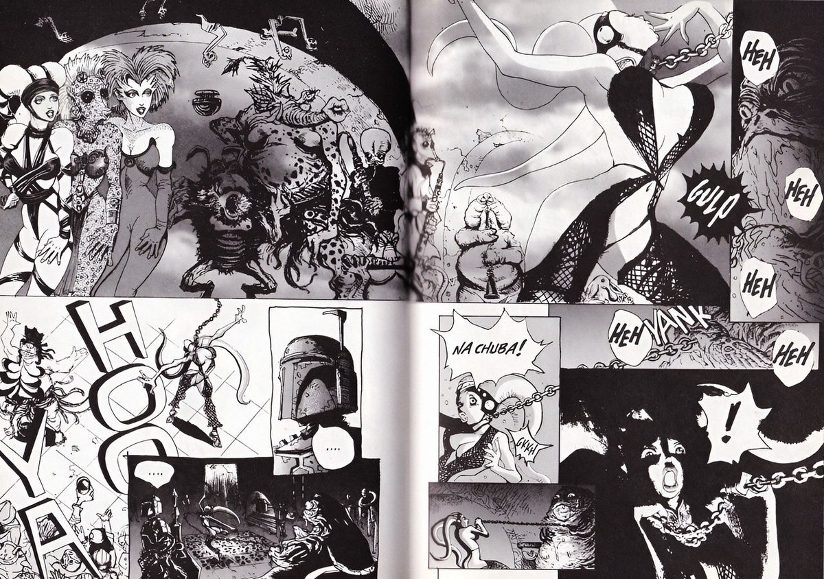 Vashythewabbit's tweet photo. With the recent discovery of the Star Wars manga, to those that wonder, yes the manga does indeed use the Special Editions. Also they turned Jabba into a hentai monster lol https://t.co/rLN6BVvF9v