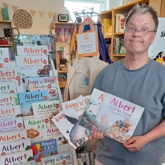 IanBrownTV's tweet photo. Fab day at Jo's #Bookshop @ChingfordBooks marking the end of #IndependentBookshopWeek with #ALBERTthetortoise #HuggnBugg #picturebooks #storytime. Fairly warm so thanks to all who came along. And big thanks to the #booksellers for supporting our #books https://t.co/Olqfb5dRZA https://t.co/0WH9p2Km6c