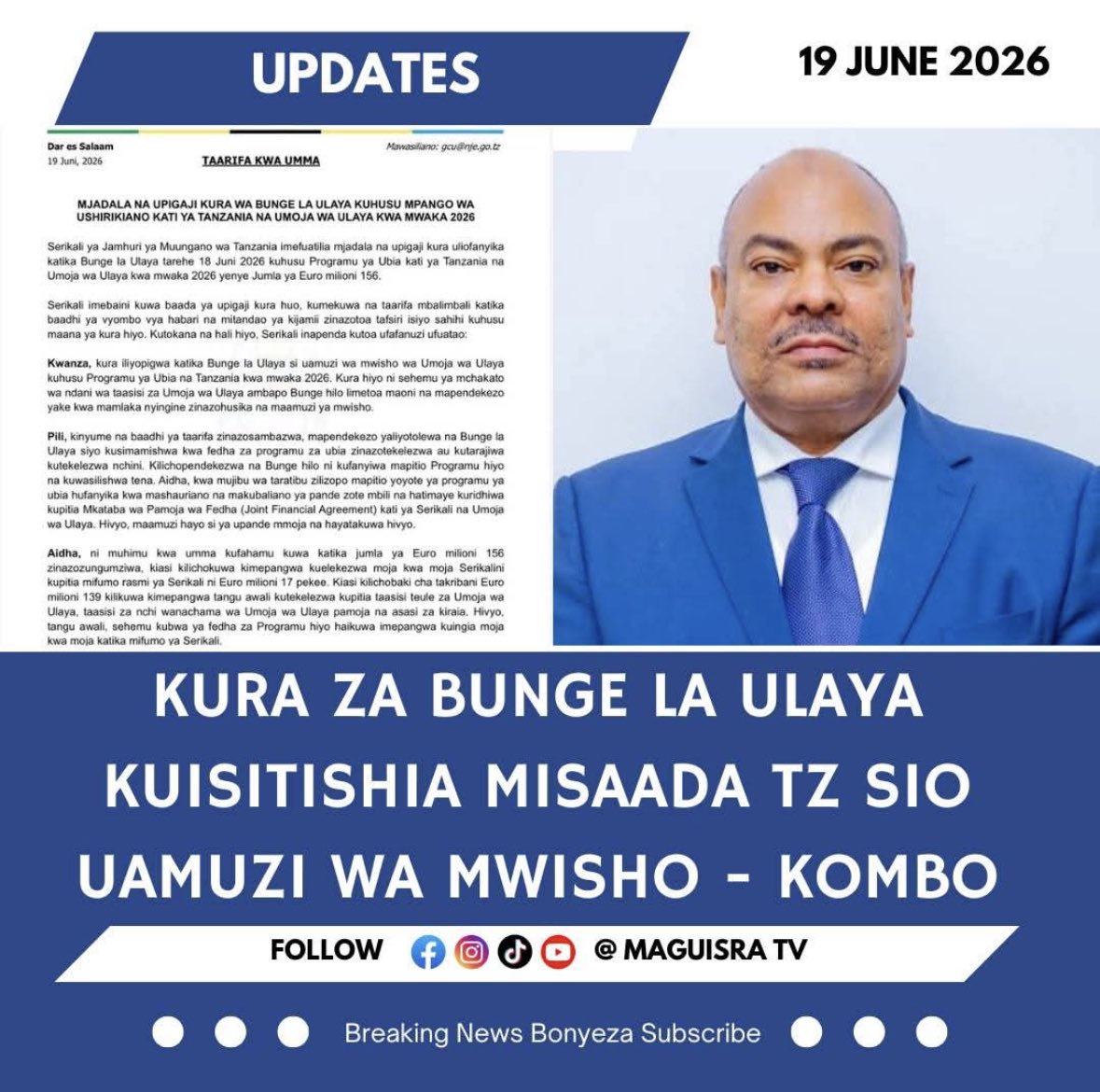 PMadeleka's tweet photo. Bwana eeee!, TUSITISHANE. Sisi, ni NCHI HURU. Hata kama UAMUZI wa Umoja wa ULAYA ni wa MWISHO, WATUACHE na mambo yetu. Mbona sisi HATUINGILII MAMBO YAO? https://t.co/jOBHUx9KFy