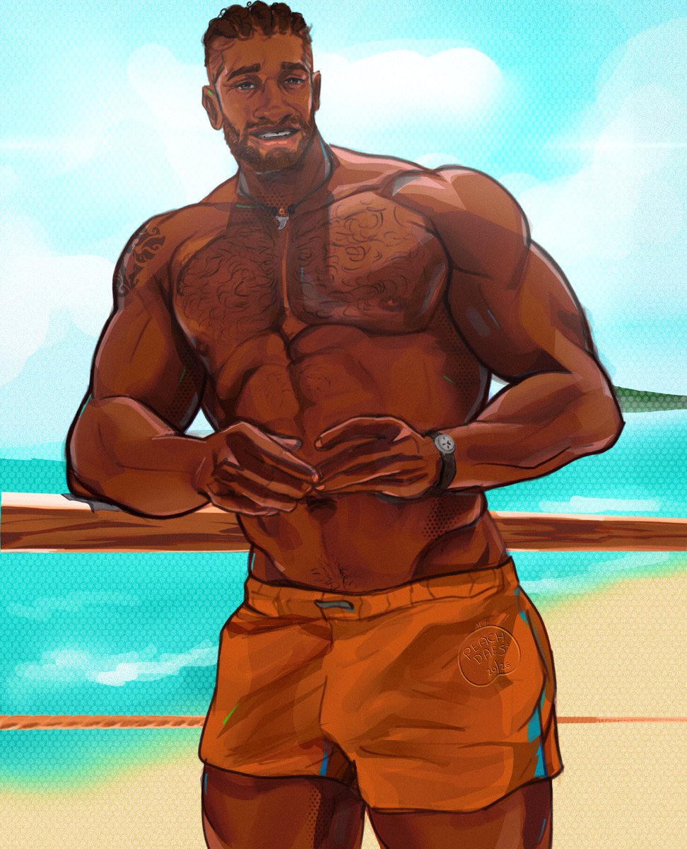 peachydaes2's tweet photo. beach babe baptiste 2026 🌺 

Its been a long time since ive drawn anything overwatch related but i gotta keep up w the tradition :) https://t.co/46SOyoSdMJ