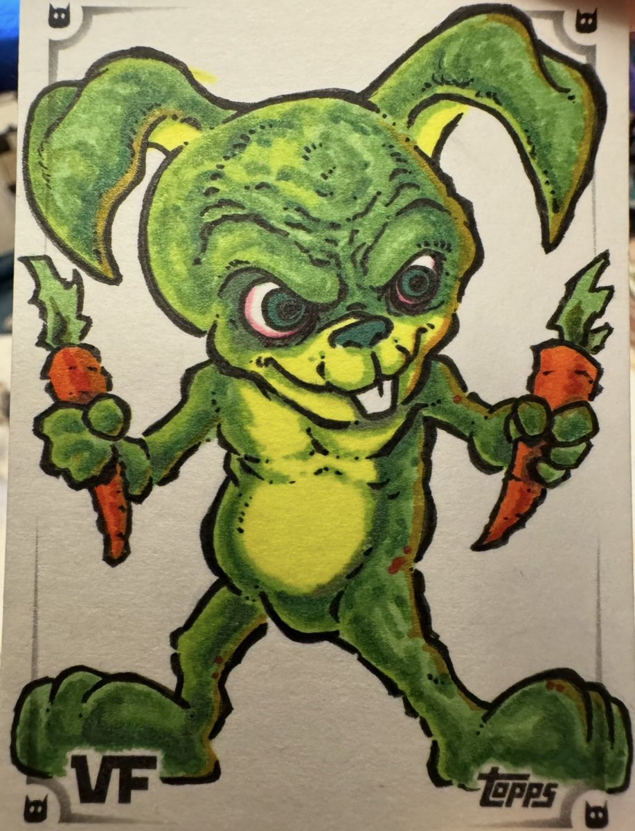 zbombstudios's tweet photo. Everybody get up to some hijinks today! @veefriends #badintentions process pics. @Topps @veefriends 2026 chrome. Get em!! https://t.co/TfSp4tDu5e