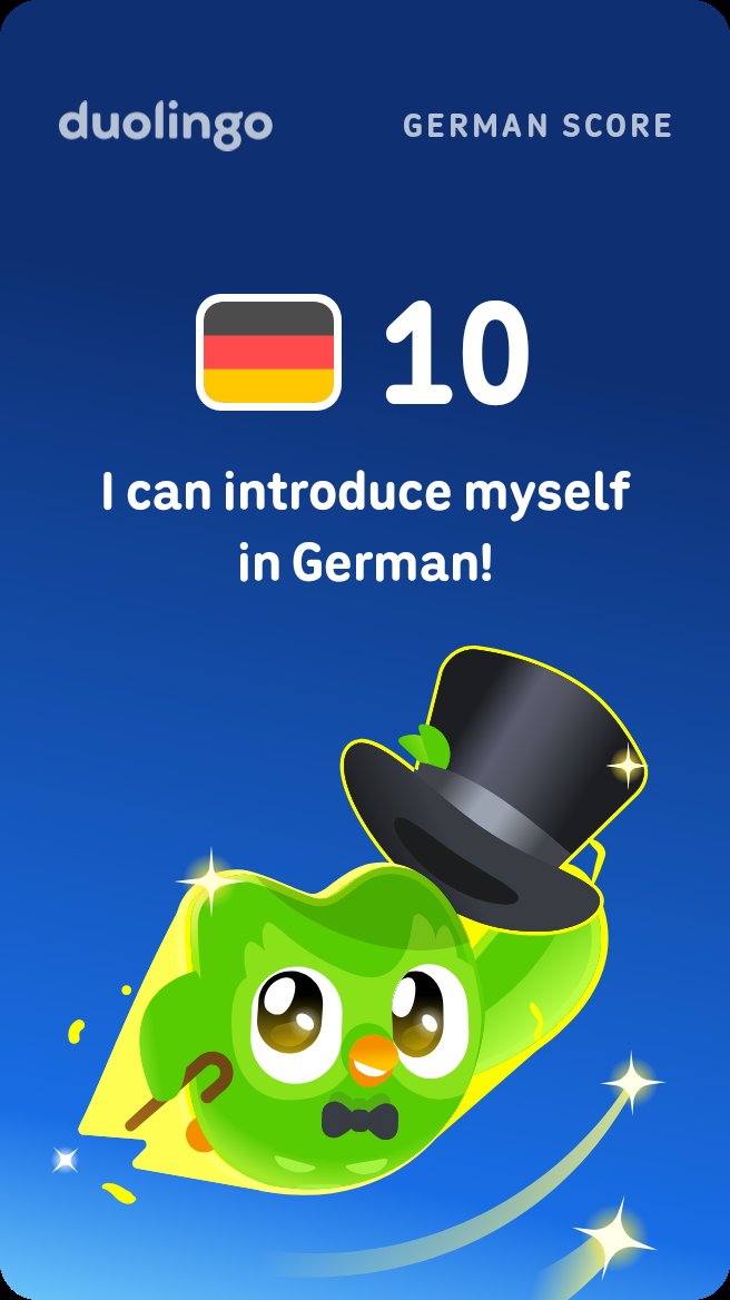 STK8ley's tweet photo. My Duolingo {{group:language:language_name:1s}} Score is {{string:score:2s}}! https://t.co/Xg222B5GMq