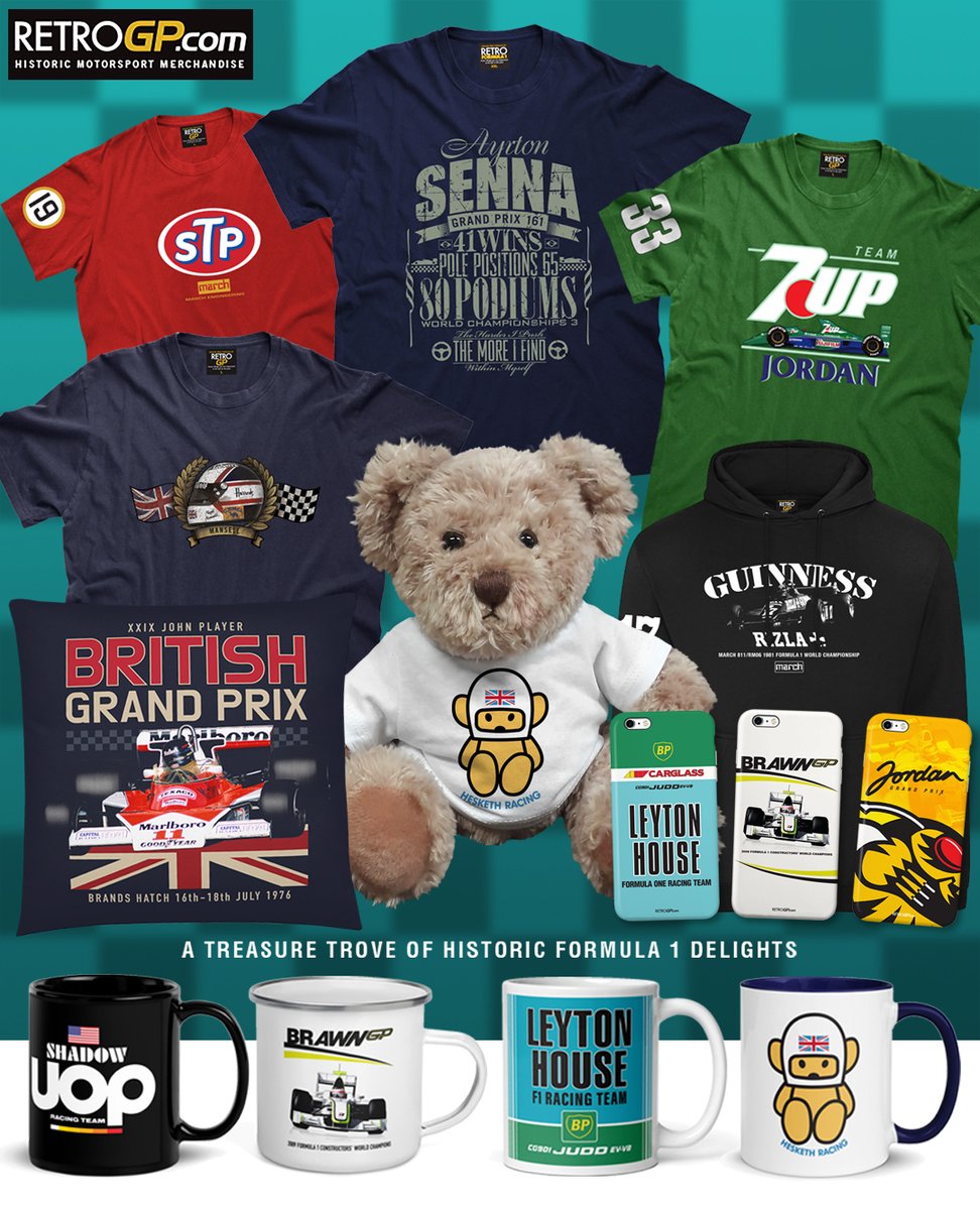 RetroGP_Store's tweet photo. 🏁 We've been doing Old School #F1 since 2009 
The world's only store dedicated to teams &amp; drivers of a bygone era.
Come and take a look> https://t.co/F27I4i1ZUL
'Some things are too important to be left in the past'.
#retrogp #gifts #f1gifts 🎁 #heskethracing https://t.co/6MsFqqbbB0