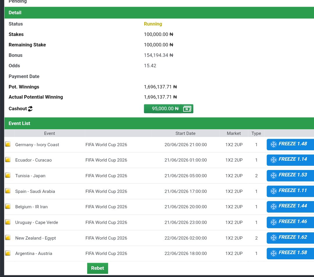 DRZEHMILI's tweet photo. 2UP FAVORITE PICKS ON BET 9JA

CODE : 5HTTK6G ,,,,, 5HTTL7T
#Bet9jaCode https://t.co/aBgVDdcOz9