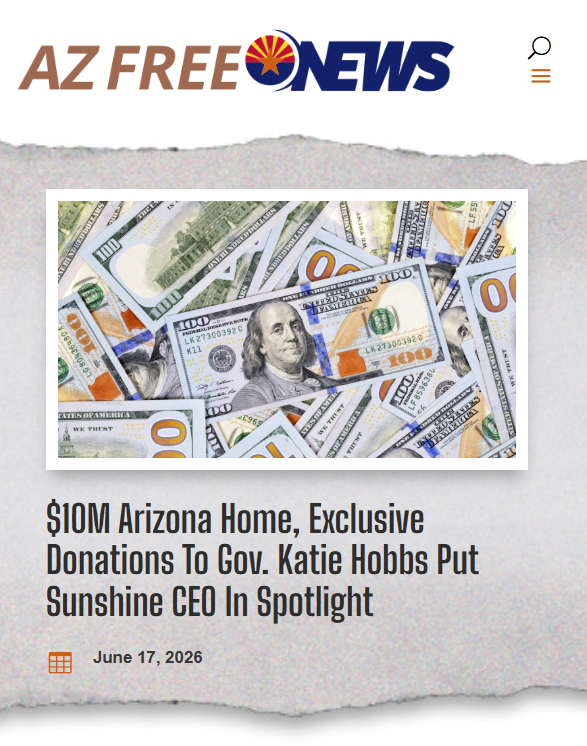azfec's tweet photo. This is exactly why Arizona needs stronger transparency laws.

For nearly two years, Katie Hobbs has been allowed to excuse and deflect when it comes to her pay-to-play schemes.

Arizonans deserve answers. And Katie Hobbs must be held accountable. 

Full story: https://t.co/X6YjUpFJFM