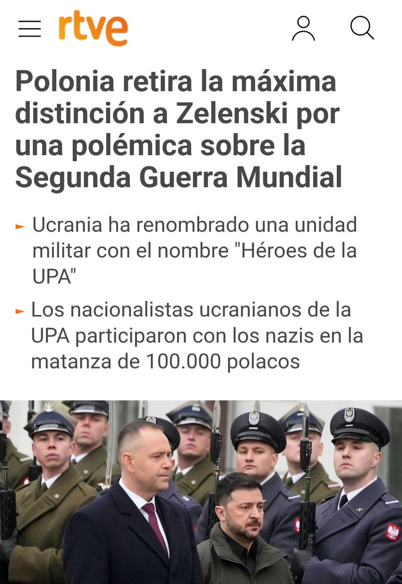 Barbnegra's tweet photo. Polonia, un país UE y OTAN, retira una condecoración a Zelenski por nazi.

¿Alguien más con dudas? https://t.co/INDyHF9FLO