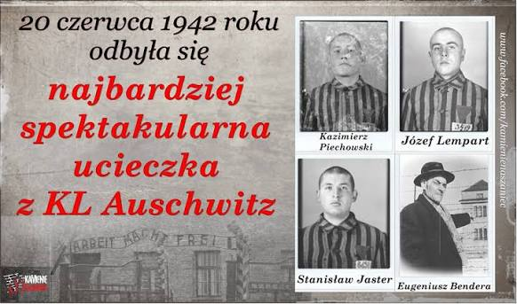Zofia25771236's tweet photo. 20.06.1942 r. Kazimierz Piechowski, Eugeniusz Bendera, Stanisław Gustaw Jaster, Józef Lempart dokonali brawurowej ucieczki z 🇩🇪 KL Auschwitz.
Przebrali się w mundur SS i wyjechali z obozu samochodem osobowym Steyr 220, który zarekwirowali Niemcom.
#NaszaPolska https://t.co/3svPOo80qI
