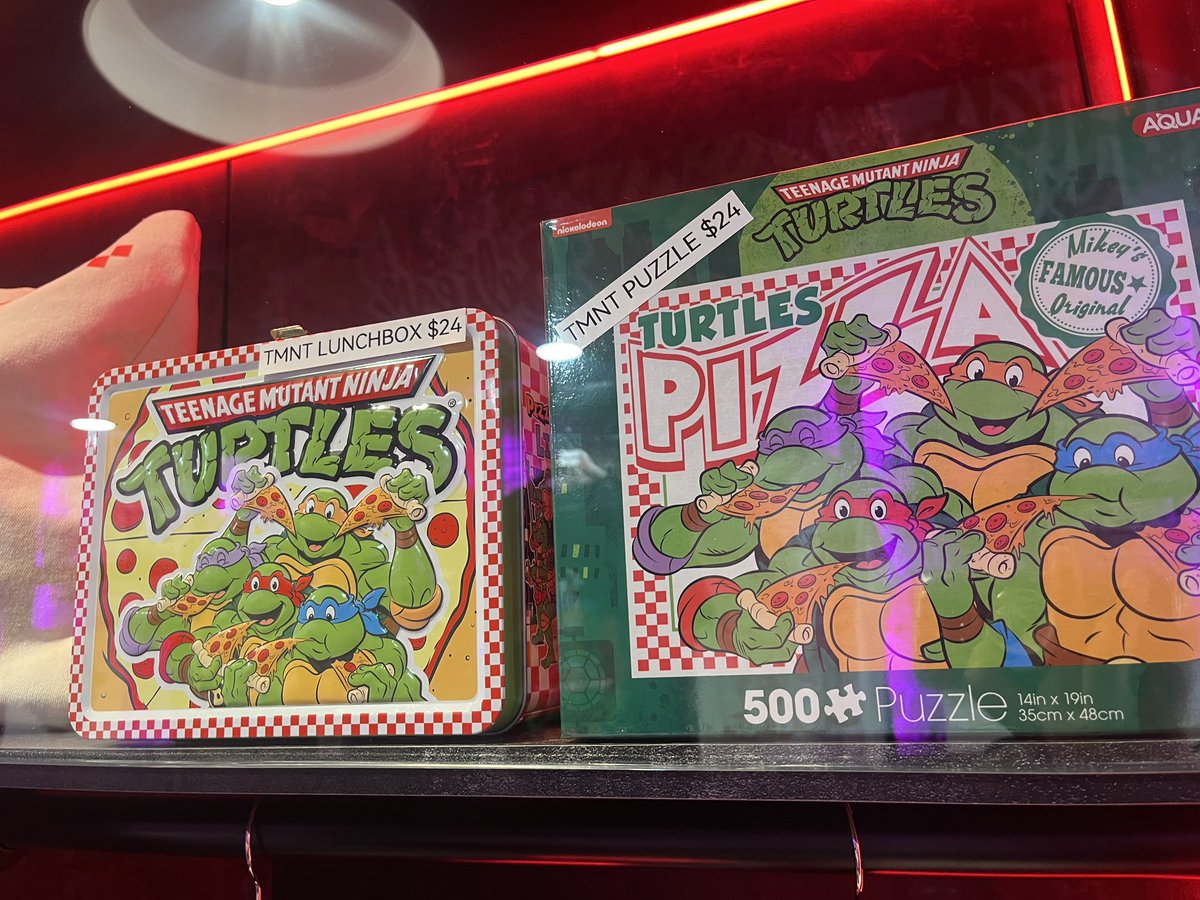 A close up look at some of the merchandise available at the Santa