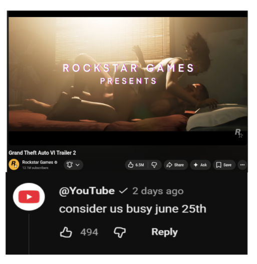 Tylarious Ya.... Trailer 3 is dropping on the same day on the GTA 6 Pre Orders go ...