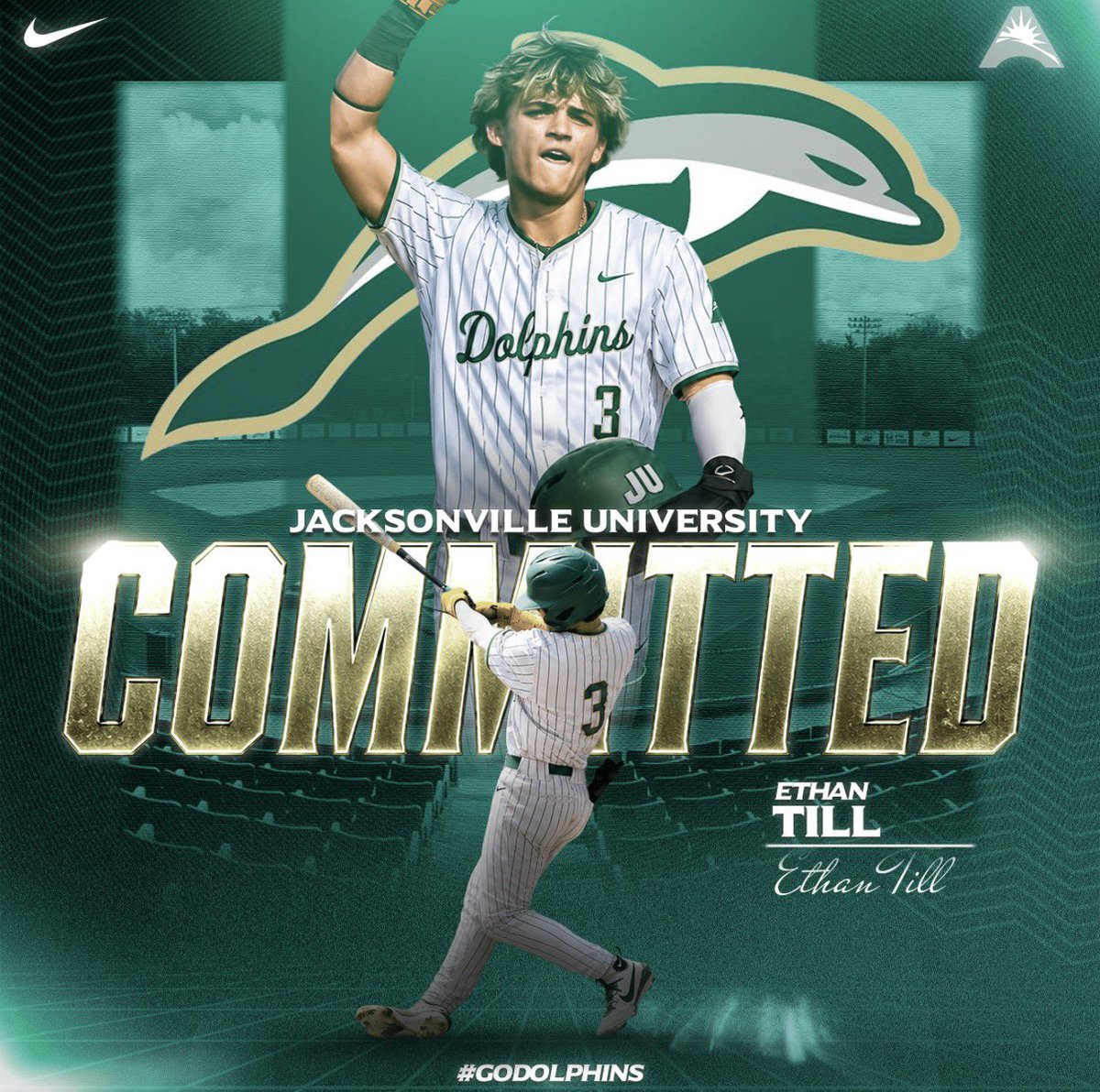 EthanTill2027's tweet photo. I’m excited to announce my commitment to Jacksonville University.  Thank you to Coach Hayes, Coach Bortles, and Coach Brown for believing in me and giving me this opportunity. I’m excited for what’s ahead and ready to get to work. #committed https://t.co/K2agupYIMY