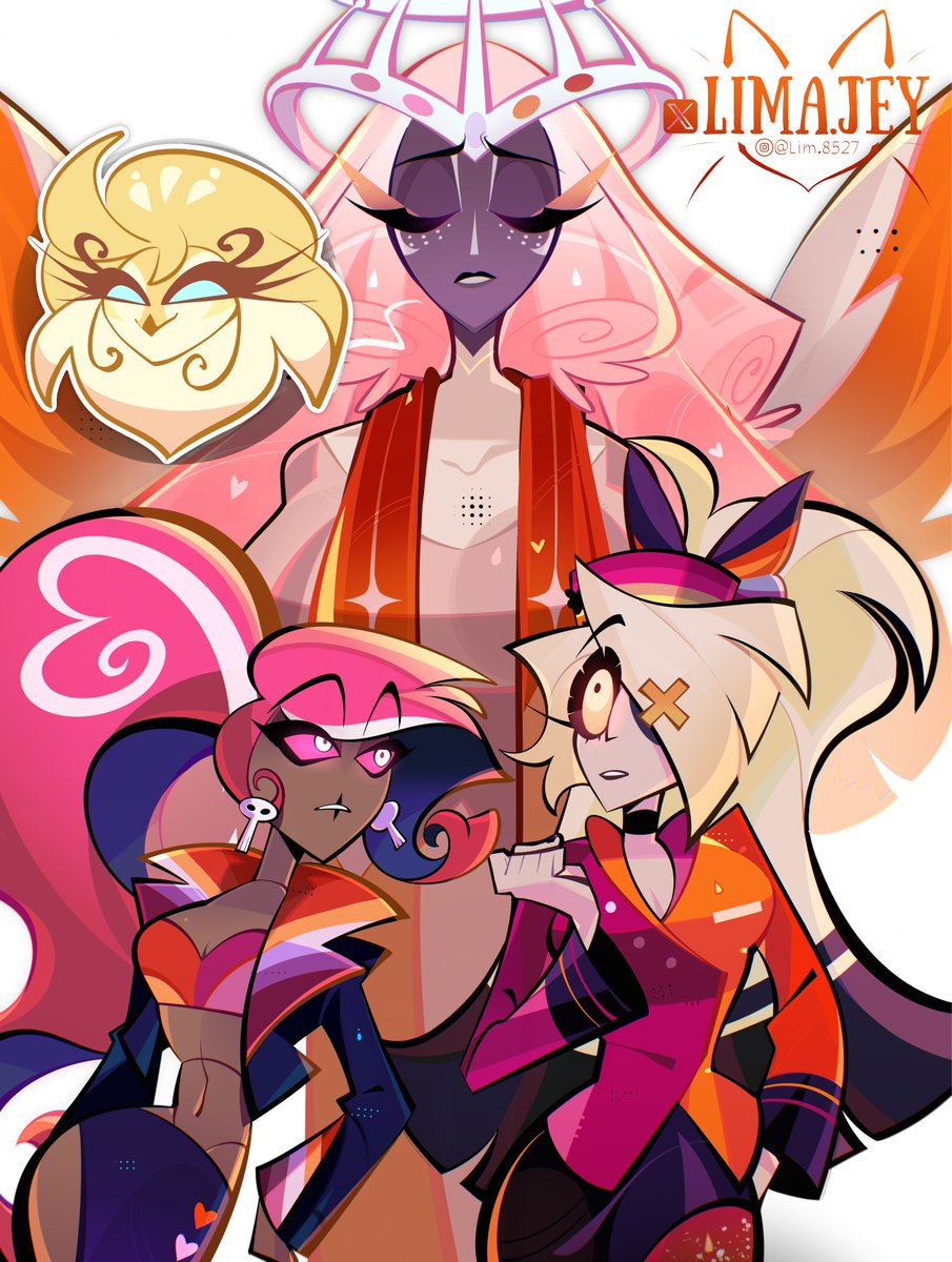 limajey25's tweet photo. #HazbinHotel 
LETS GO LESBIANS 🗣️ https://t.co/gZnZdW3Vgh