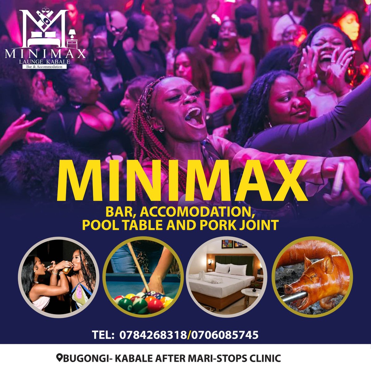 MusiikaOscar256's tweet photo. Minimax Lounge has everything you need for a great time! 

Location: Bugongi - Kabale (After Mari-Stops Clinic)   Call us: 0706 085 745  Bring ur friends &amp; family. https://t.co/xsnPGOvOCr