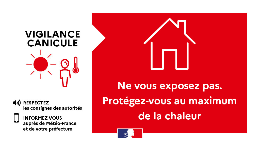 Prefet19's tweet photo. #Canicule | La Corrèze est placée en vigilance canicule rouge à compter de ce dimanche 21 juin à 12h.
La consommation d'alccol et la vente d'alcool à emporter seront interdites sur la voie publique de dimanche 20h à lundi 6h.
Les manifestations sportives seront aussi interdites. https://t.co/0CRRwWpwDM